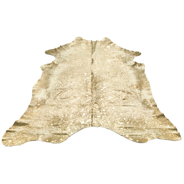 Union Rustic Kalvin Flatweave Cowhide Gold Rug Wayfair.co.uk